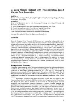 A Lung Nodule Dataset with Histopathology-based Cancer Type Annotation