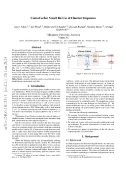 ConvoCache: Smart Re-Use of Chatbot Responses