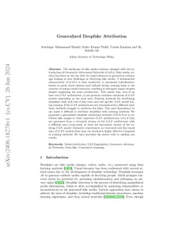 Generalized Deepfake Attribution