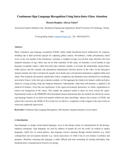 Continuous Sign Language Recognition Using Intra-inter Gloss Attention