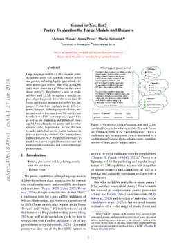 Sonnet or Not, Bot? Poetry Evaluation for Large Models and Datasets