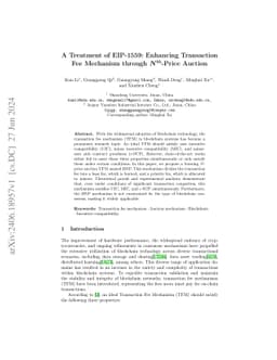 A Treatment of EIP-1559: Enhancing Transaction Fee Mechanism through
  Nth-Price Auction