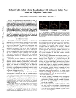 Robust Multi-Robot Global Localization with Unknown Initial Pose based
  on Neighbor Constraints