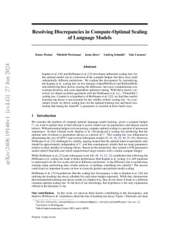 Resolving Discrepancies in Compute-Optimal Scaling of Language Models