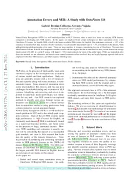 Annotation Errors and NER: A Study with OntoNotes 5.0
