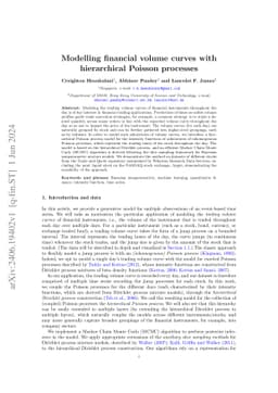 Modelling financial volume curves with hierarchical Poisson processes
