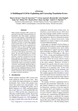 xTower: A Multilingual LLM for Explaining and Correcting Translation
  Errors