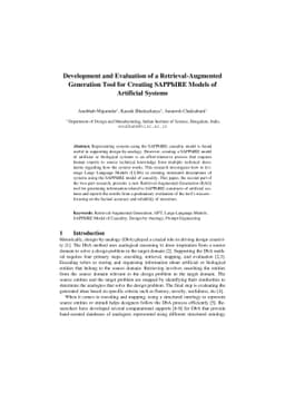 Development and Evaluation of a Retrieval-Augmented Generation Tool for
  Creating SAPPhIRE Models of Artificial Systems