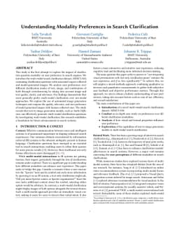 Understanding Modality Preferences in Search Clarification