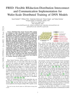 FRED: Flexible REduction-Distribution Interconnect and Communication
  Implementation for Wafer-Scale Distributed Training of DNN Models