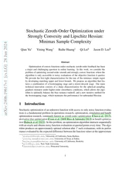 Stochastic Zeroth-Order Optimization under Strongly Convexity and
  Lipschitz Hessian: Minimax Sample Complexity