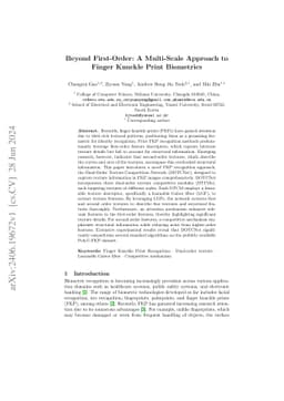 Beyond First-Order: A Multi-Scale Approach to Finger Knuckle Print
  Biometrics