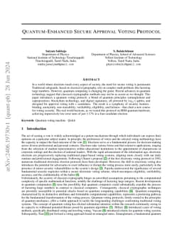 Quantum-Enhanced Secure Approval Voting Protocol