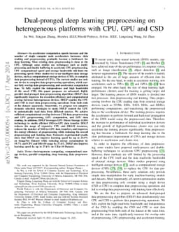 Dual-pronged deep learning preprocessing on heterogeneous platforms with
  CPU, GPU and CSD
