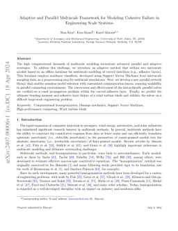 Adaptive and Parallel Multiscale Framework for Modeling Cohesive Failure
  in Engineering Scale Systems