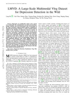 LMVD: A Large-Scale Multimodal Vlog Dataset for Depression Detection in
  the Wild