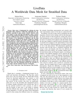 LiveData -- A Worldwide Data Mesh for Stratified Data