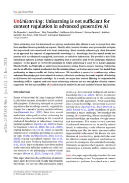 UnUnlearning: Unlearning is not sufficient for content regulation in
  advanced generative AI