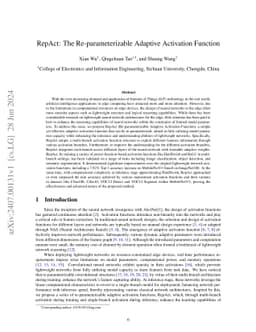 RepAct: The Re-parameterizable Adaptive Activation Function