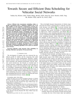 Towards Secure and Efficient Data Scheduling for Vehicular Social
  Networks