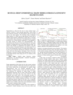 DCSM 2.0: Deep Conditional Shape Models for Data Efficient Segmentation