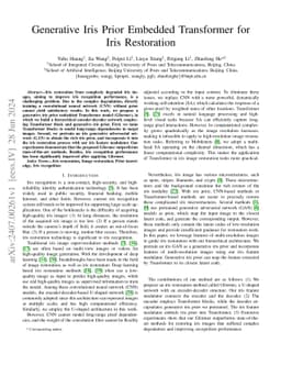 Generative Iris Prior Embedded Transformer for Iris Restoration