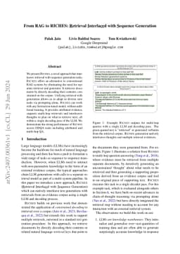 From RAG to RICHES: Retrieval Interlaced with Sequence Generation
