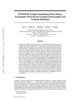 FANFOLD: Graph Normalizing Flows-driven Asymmetric Network for
  Unsupervised Graph-Level Anomaly Detection