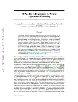 PUZZLES: A Benchmark for Neural Algorithmic Reasoning