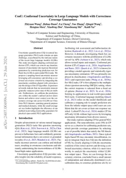 ConU: Conformal Uncertainty in Large Language Models with Correctness
  Coverage Guarantees