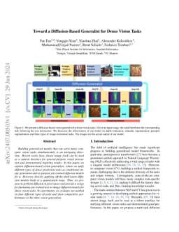 Toward a Diffusion-Based Generalist for Dense Vision Tasks