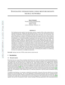 Stochastic stem bucking using mixture density neural networks