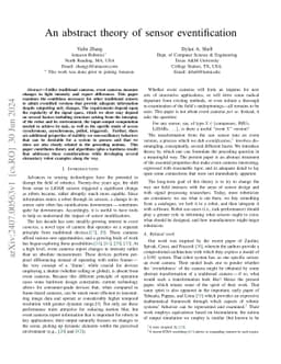An abstract theory of sensor eventification