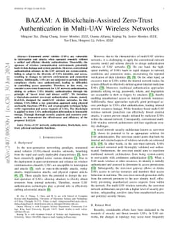 BAZAM: A Blockchain-Assisted Zero-Trust Authentication in Multi-UAV
  Wireless Networks