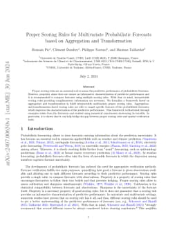 Proper Scoring Rules for Multivariate Probabilistic Forecasts based on
  Aggregation and Transformation