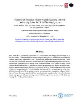 NourishNet: Proactive Severity State Forecasting of Food Commodity
  Prices for Global Warning Systems