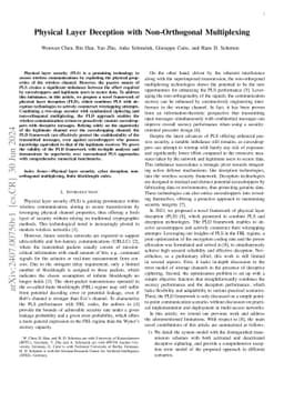 Physical Layer Deception with Non-Orthogonal Multiplexing