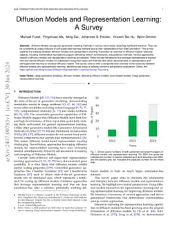 Diffusion Models and Representation Learning: A Survey