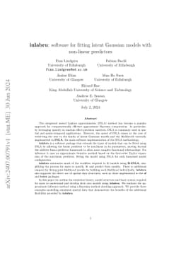 inlabru: software for fitting latent Gaussian models with non-linear
  predictors