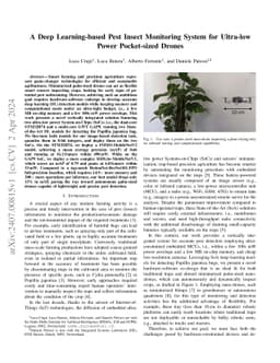 A Deep Learning-based Pest Insect Monitoring System for Ultra-low Power
  Pocket-sized Drones