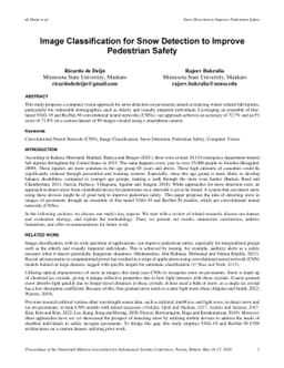 Image Classification for Snow Detection to Improve Pedestrian Safety