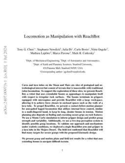 Locomotion as Manipulation with ReachBot