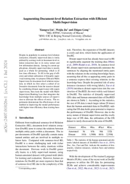 Augmenting Document-level Relation Extraction with Efficient
  Multi-Supervision