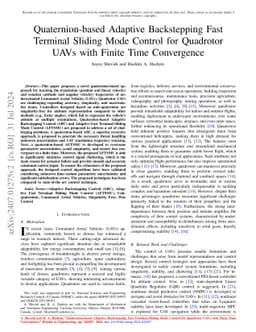 Quaternion-based Adaptive Backstepping Fast Terminal Sliding Mode
  Control for Quadrotor UAVs with Finite Time Convergence