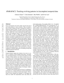 tPARAFAC2: Tracking evolving patterns in (incomplete) temporal data