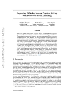 Improving Diffusion Inverse Problem Solving with Decoupled Noise
  Annealing