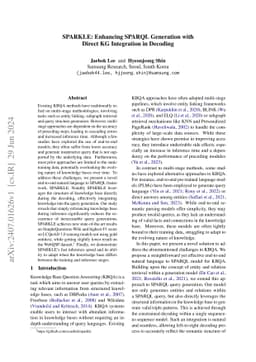 SPARKLE: Enhancing SPARQL Generation with Direct KG Integration in
  Decoding