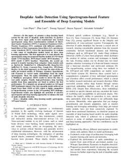 Deepfake Audio Detection Using Spectrogram-based Feature and Ensemble of
  Deep Learning Models
