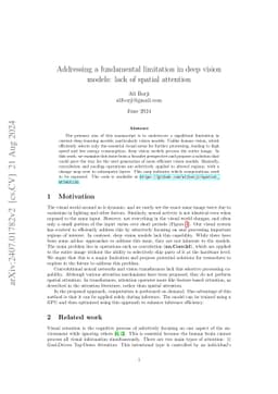 Addressing a fundamental limitation in deep vision models: lack of
  spatial attention