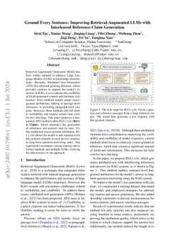 Ground Every Sentence: Improving Retrieval-Augmented LLMs with
  Interleaved Reference-Claim Generation